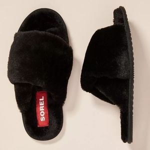 Sorel Black Mail Run Slippers